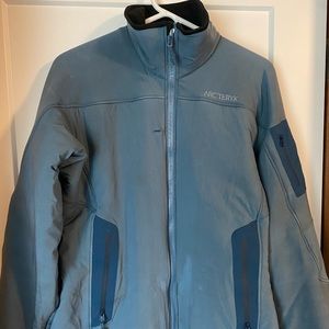 Arc’teryx blue full zip Fleece Lined Softshell Jacket
